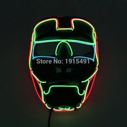 Superman Figure Masquerade Costume Led Glow Light Carnival Mask