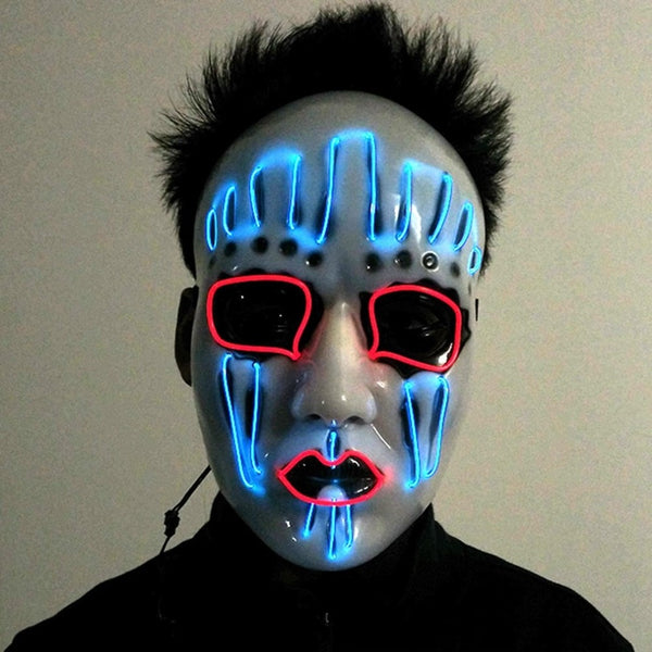 2017 Party Mask Fashion LED Flashing Light Luminous EL Wire Glowing Ghost
