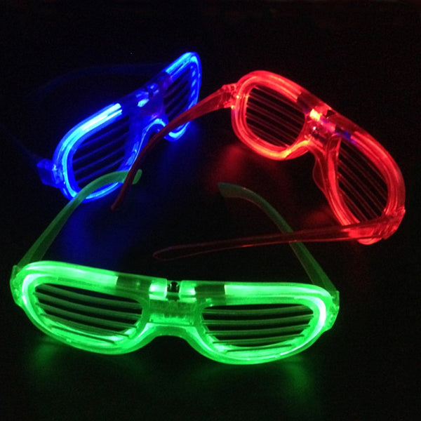 Novelty LED Blinds Glasses Luminous Lighting DJ Light Up Shades Party SunGlasses