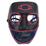AIHOME EL Light Line Carnival Glowing Mask Halloween Horror LED Light Mask