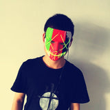 Colorful EL wire Mask Flashing Cosplay LED MASK Costume Anonymous