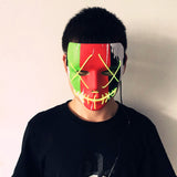 Colorful EL wire Mask Flashing Cosplay LED MASK Costume Anonymous