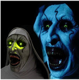 The Nun Mask Horror Mask With Led light Cosplay Valak Latex Masks