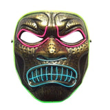 Fashion Halloween LED Glowing Cold Mask Prom Party Glowing Mask DJ