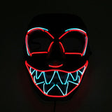 1pc Halloween LED Luminous Mask Horror Grimace Bloody EL Wire Halloween