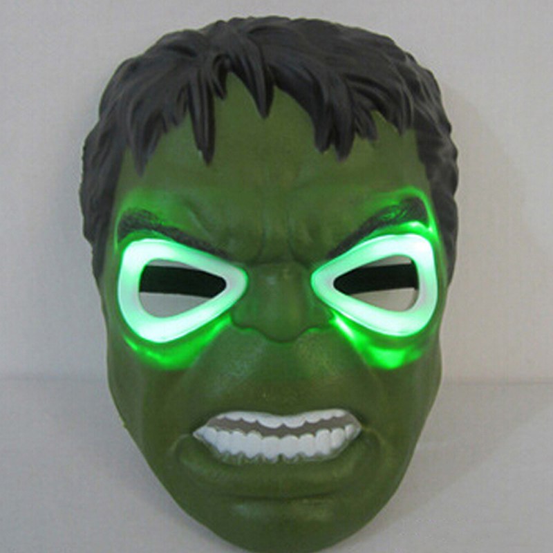 High Quality Plastic LED Cartoon Hulk Masks Lighting Halloween Mask