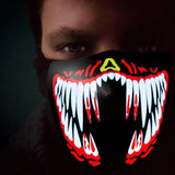 Voice-activated LED Masks Clothing Halloween Big Terror Masks