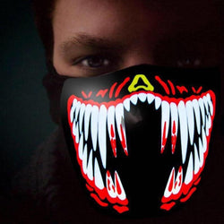 Voice-activated LED Masks Clothing Halloween Big Terror Masks