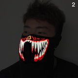 Voice-activated LED Masks Clothing Halloween Big Terror Masks