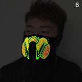 Voice-activated LED Masks Clothing Halloween Big Terror Masks