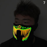 Voice-activated LED Masks Clothing Halloween Big Terror Masks